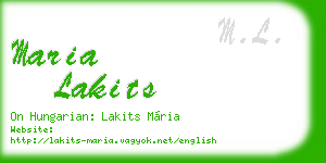 maria lakits business card